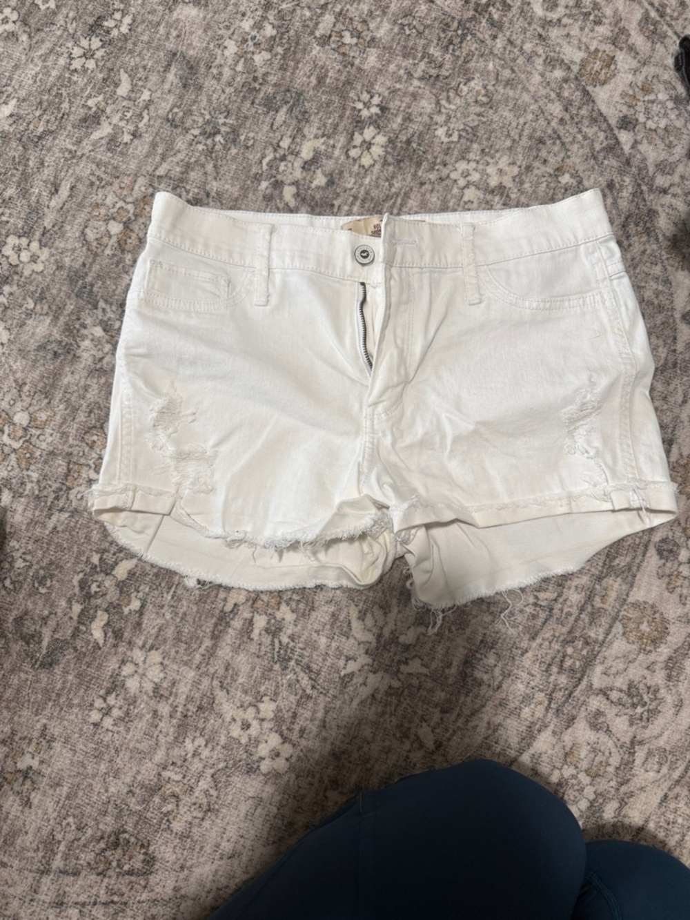 White Distressed Women’s Denim Shorts